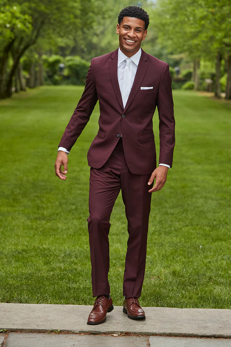 "Athens" Burgundy Suit Jacket (Separates) | BLACKTIE