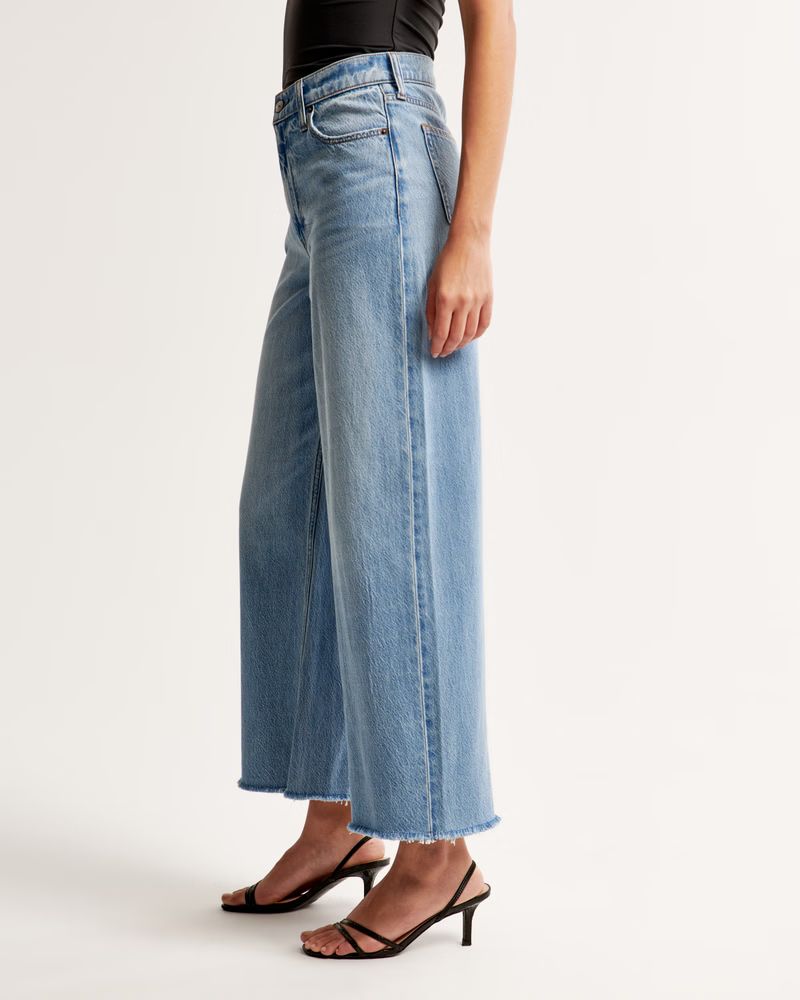 High Rise Cropped Wide Leg Jean | Abercrombie & Fitch (US)