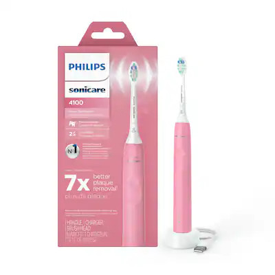 Philips Sonicare - 4100 Power Toothbrush - Deep Pink | Best Buy U.S.