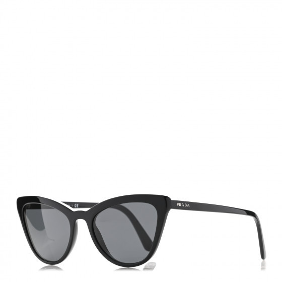 PRADA Acetate Cat Eye Sunglasses SPR 01V Black | Fashionphile