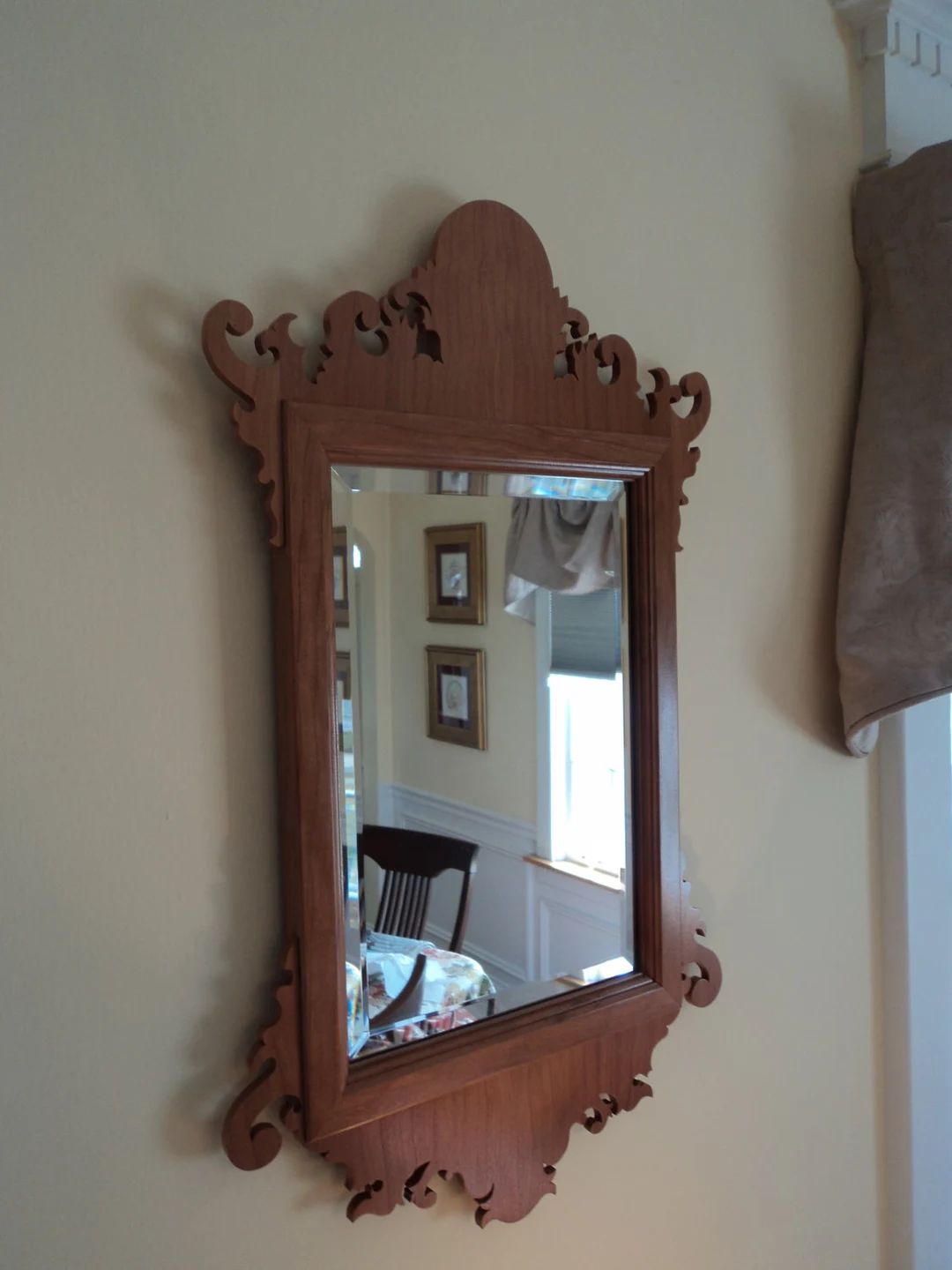 Handcrafted Cherry Chippendale Mirror - Etsy | Etsy (US)