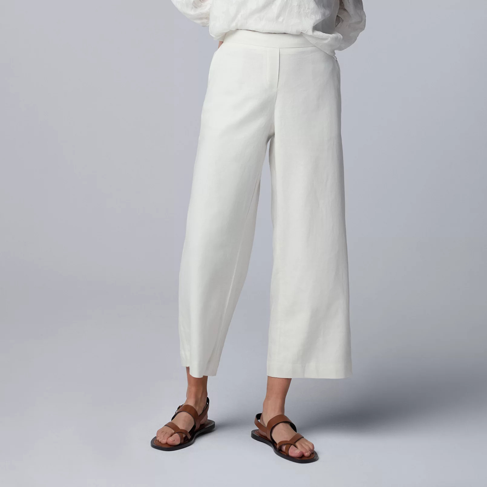 Women's Simply Vera Vera Wang Relaxed Linen Pull-On Pants | Kohl's