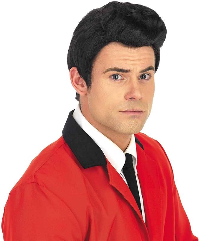 fun shack Mens 50s Wig Adults 1950s Subculture Short Black Hair - One Size | Amazon (US)