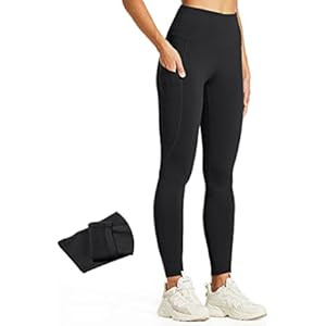 CRZ YOGA Thermal Fleece Lined Leggings Women 28'' - Winter Warm High Waisted Hiking Pants with Po... | Amazon (US)