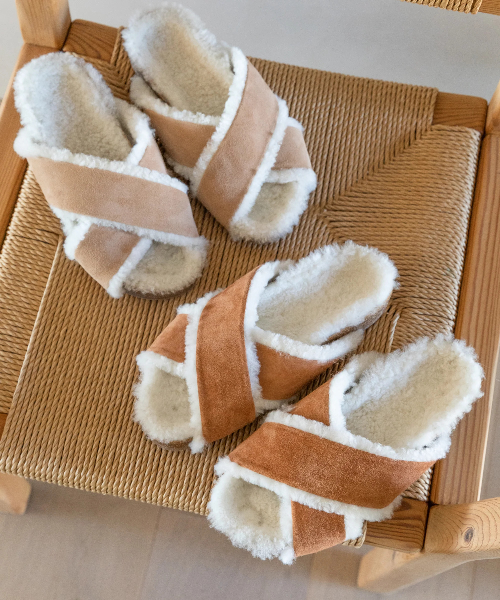 Shearling-Lined Crossover Sandal | Jenni Kayne