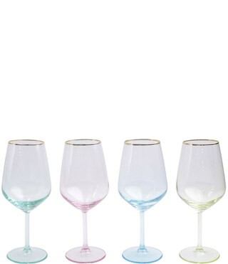 Rainbow Assorted Wine Glass Set of 4 | Dillard's