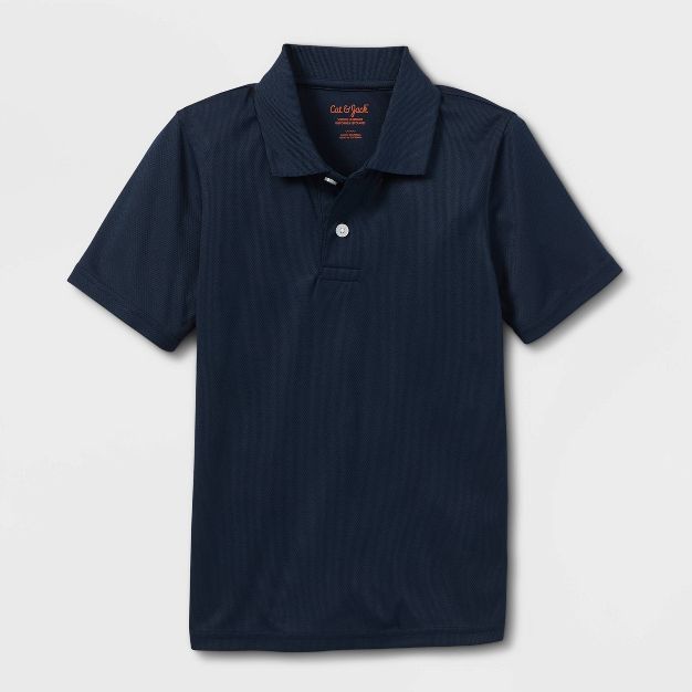 Kids' Short Sleeve Performance Uniform Polo Shirt - Cat & Jack™ Navy | Target