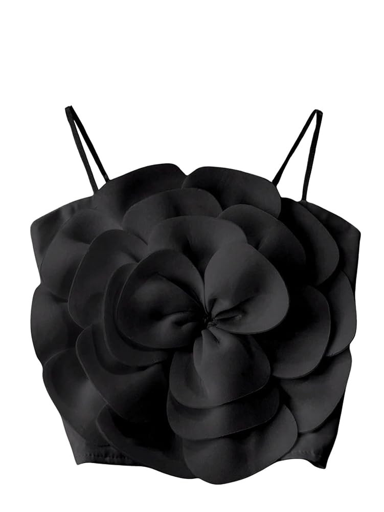 GORGLITTER Women's Flower Crop Tops Casual Floral Tropical Backless Sleeveless Cute Summer Dressy... | Amazon (US)