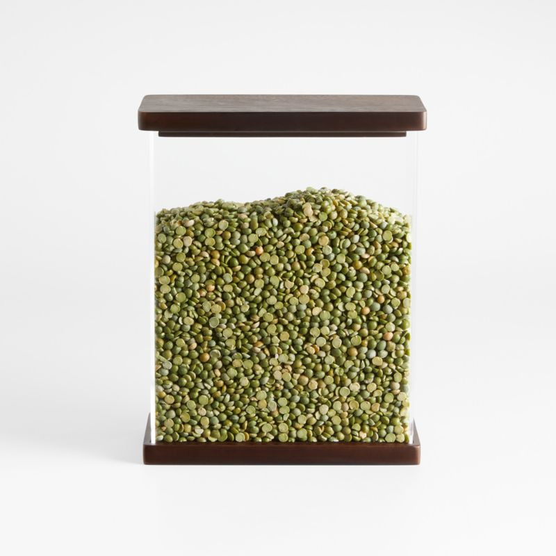Small Rectangular Acrylic Food Storage with Wood Lid + Reviews | Crate & Barrel | Crate & Barrel