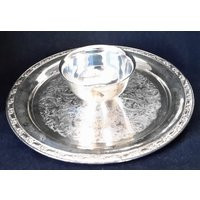 Vintage Oneida Park Lane Silver Plated Chip-And-Dip Server Big Round Fancy Embossed Party Platter | Etsy (US)