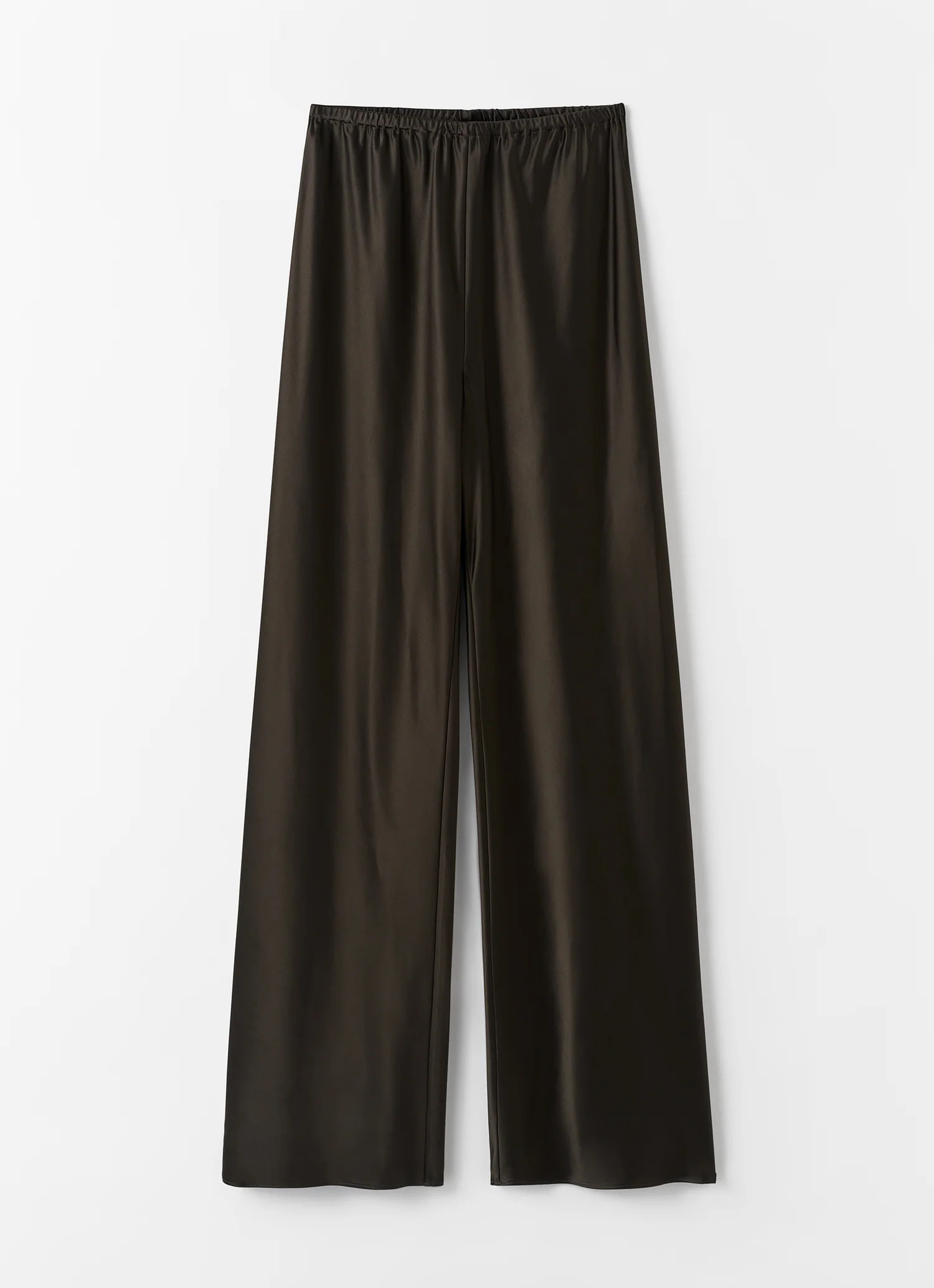 Bias Satin Pants, chocolate | Almada Label