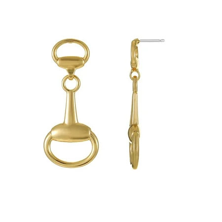 Time and Tru Goldtone Horse Bit Earrings 1 Pair | Walmart (US)
