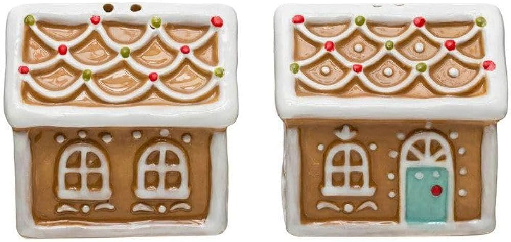 Creative Co-op - Gingerbread House Salt & Pepper Shakers - XS3780 | Amazon (US)