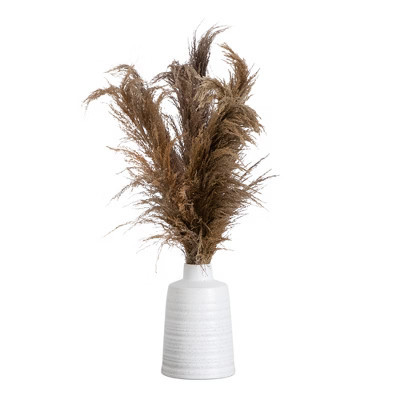 Nearly Natural 30-in Dried Natural Pampas Arrangement in Ceramic Vase | Target