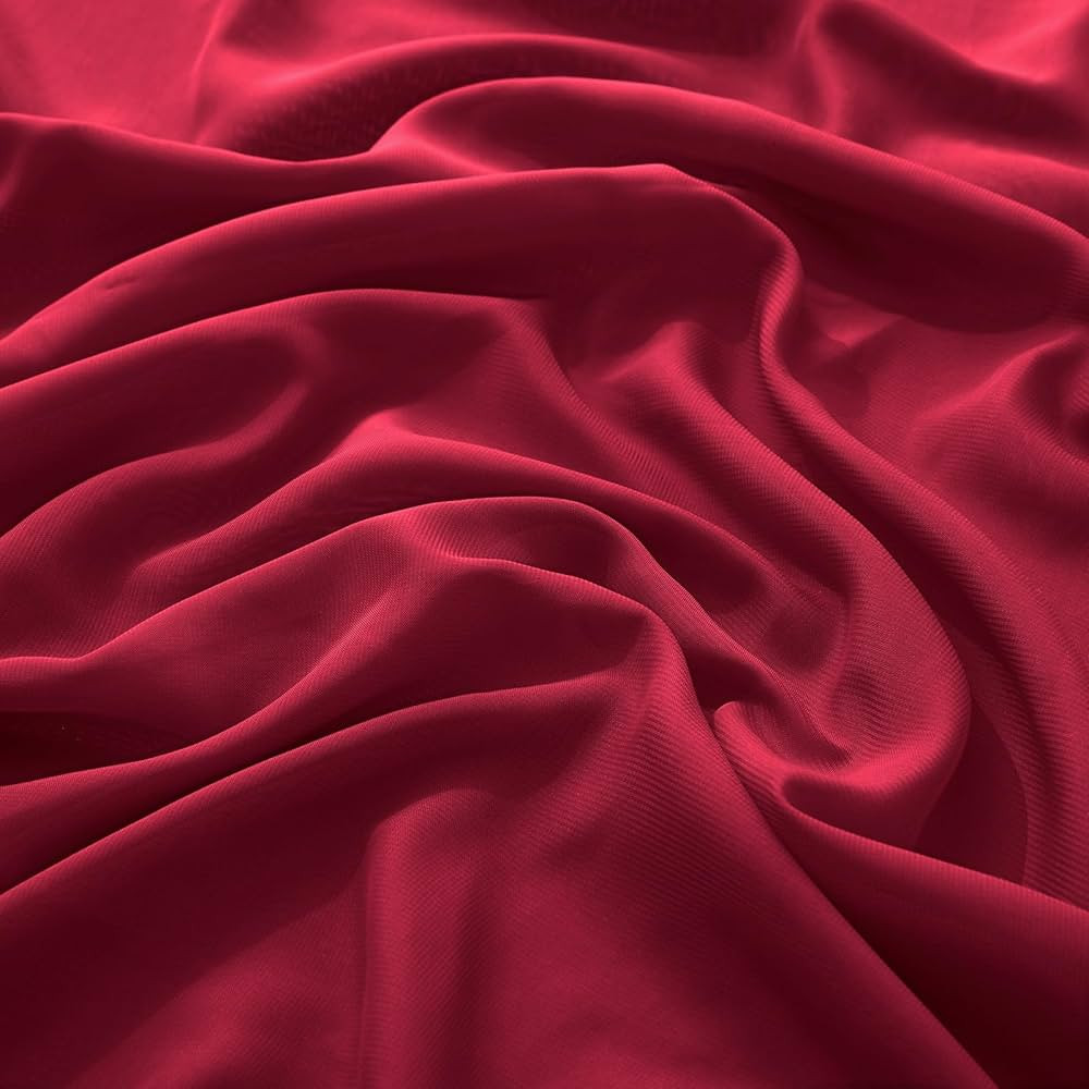 VACVELT Burgundy Chiffon Fabric by The Yard, 60 Inch Wide Chiffon Sheer Fabric Bolt Wedding Drapi... | Amazon (US)