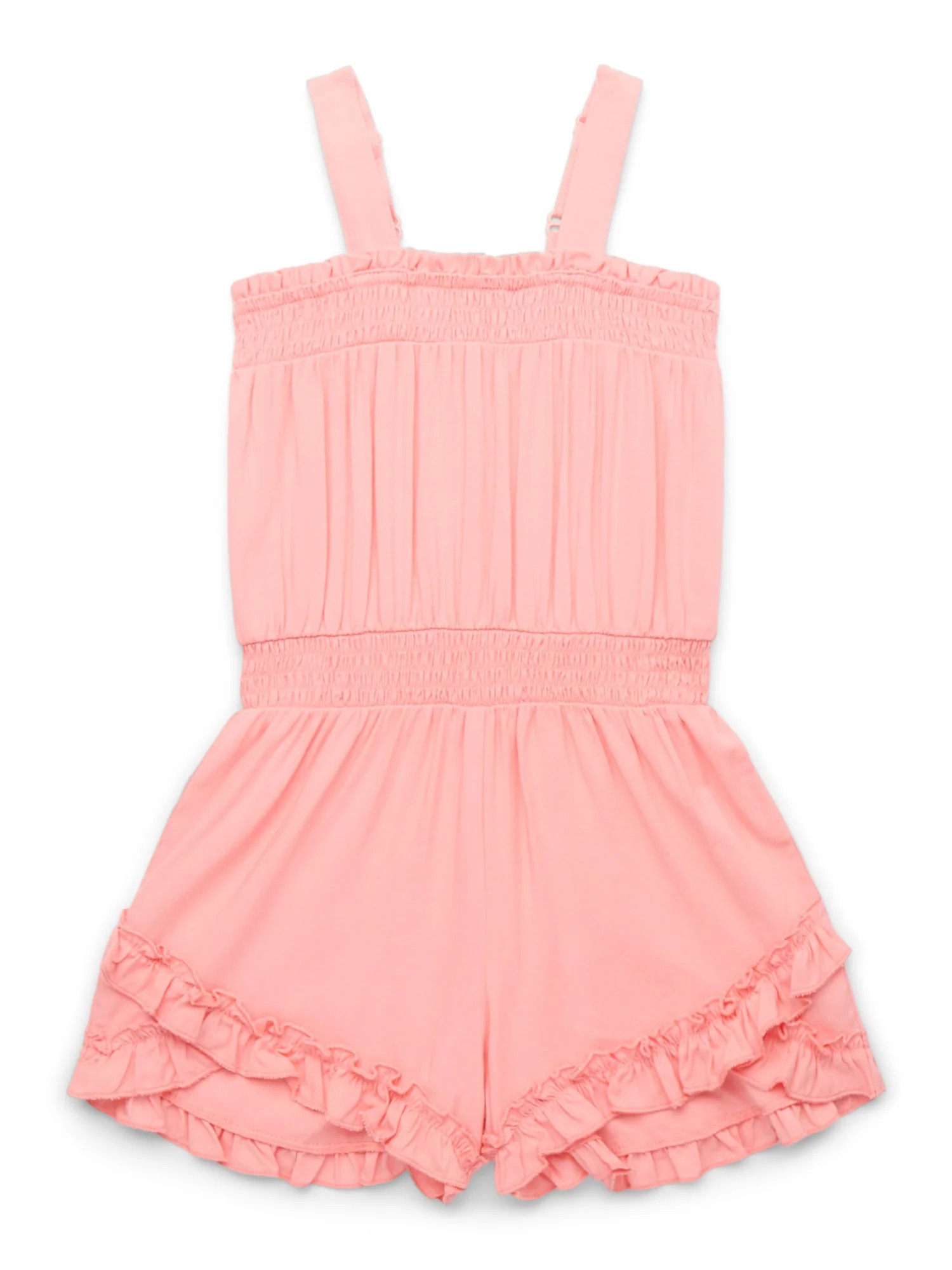 Jessica Simpson Girls Swimsuit Cover-Up Romper with Ruffles, Sizes XS-XL | Walmart (US)