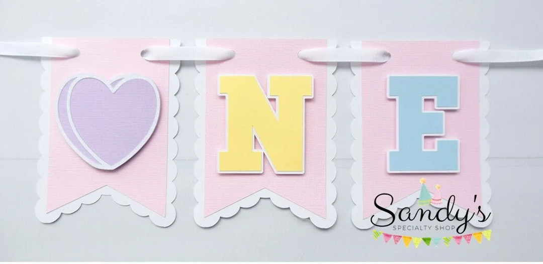 Heart Highchair Banner, Sweetheart Highchair Banner, Conversation Heart, One Banner, Two Banner, ... | Etsy (US)