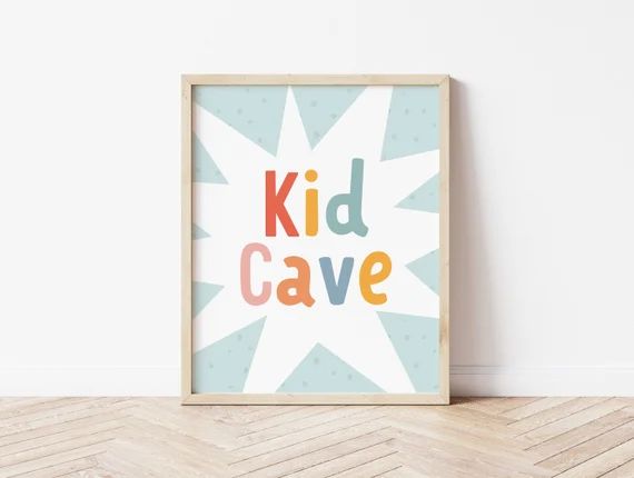 Kid Cave Playroom Print Neutral Kids Wall Art Printable | Etsy | Etsy (US)