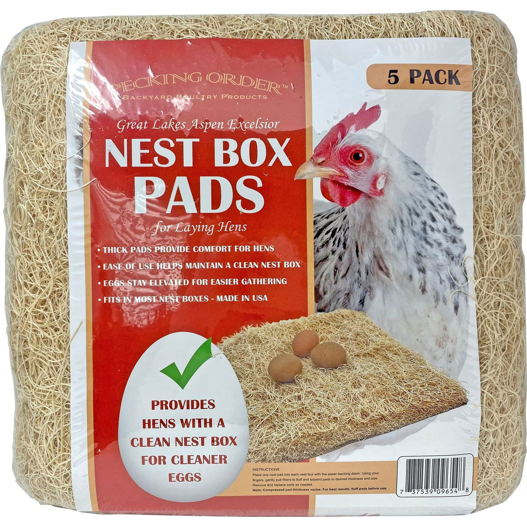 Pecking Order Chicken Nest Box Pads, 5 count | Chewy