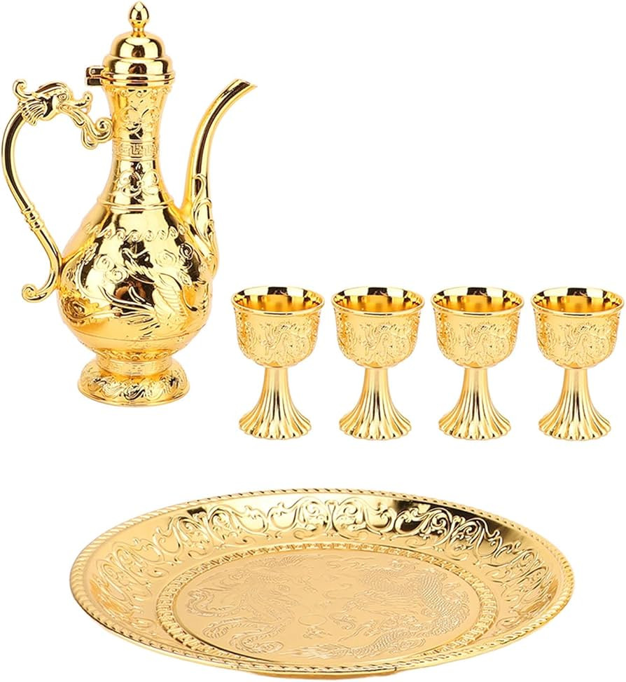 Turkish Tea Set, Vintage Turkish Coffee Brewing Set, Vintage Metal Teapot Tea Tray and 4 Cups Set... | Amazon (CA)