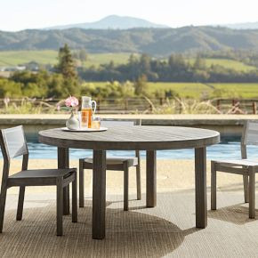 Portside Outdoor Round Dining Table (48"–60") | West Elm (US)