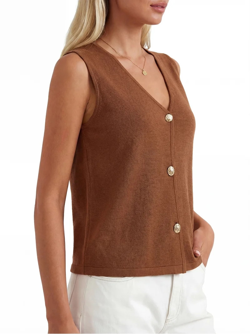 PRETTYGARDEN Women's Button Up Sweater Vest, Sizes S-XXL | Walmart (US)