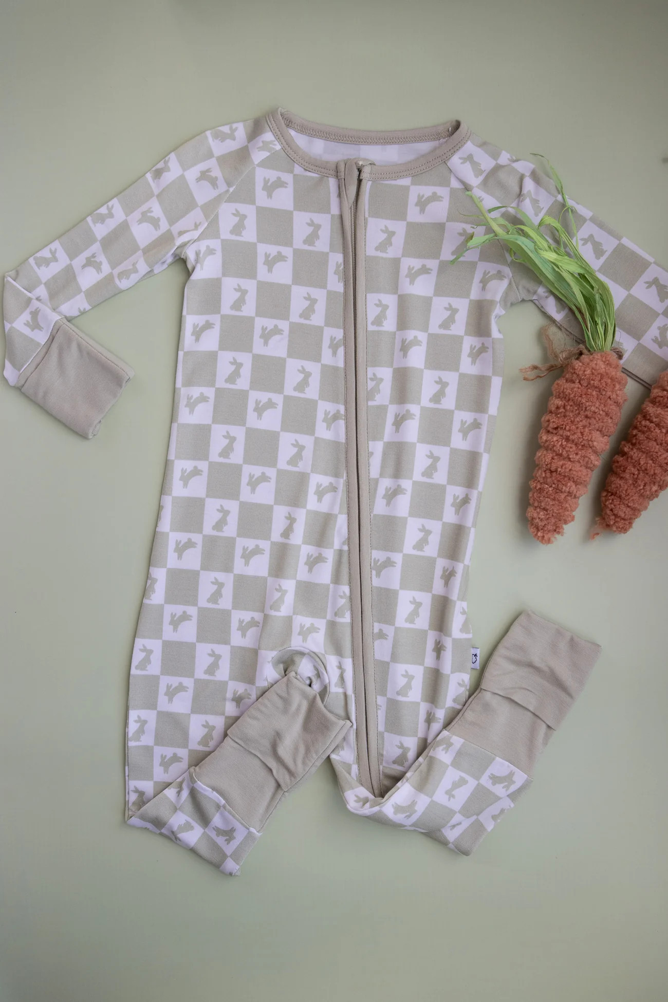 HIPPITY SAGE CHECKERS DREAM ROMPER | Dream Big Little Co.