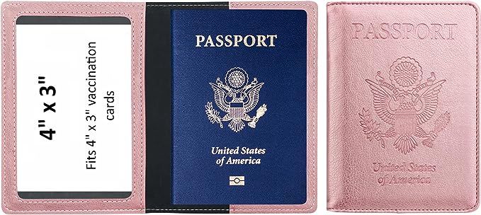 Ciana PU Leather Passport Cover and Card Holder Combo Slim Passport Holder with Card Protector Sl... | Amazon (US)