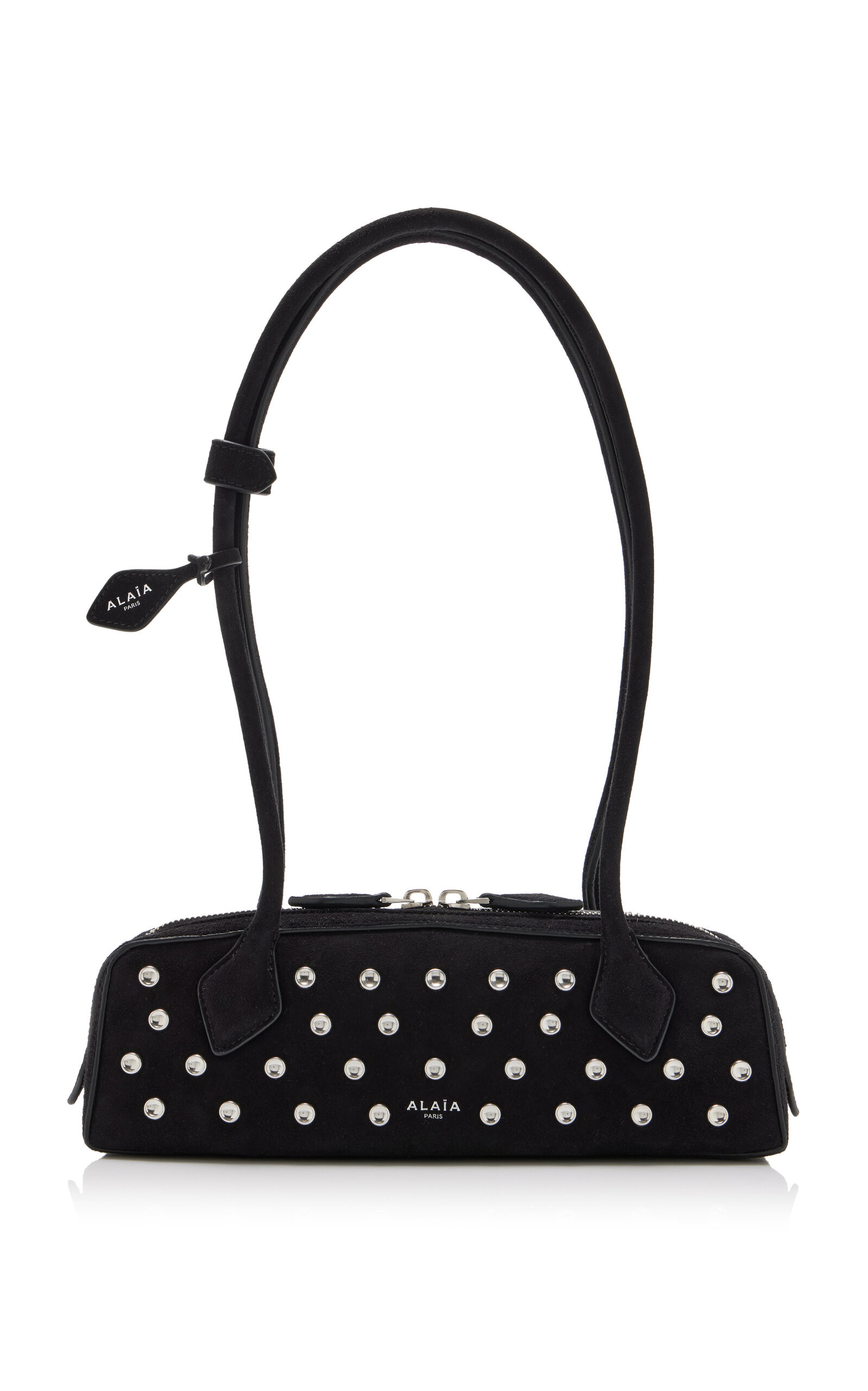 Exclusive Le Teckel Small Studded Suede Shoulder Bag | Moda Operandi (Global)