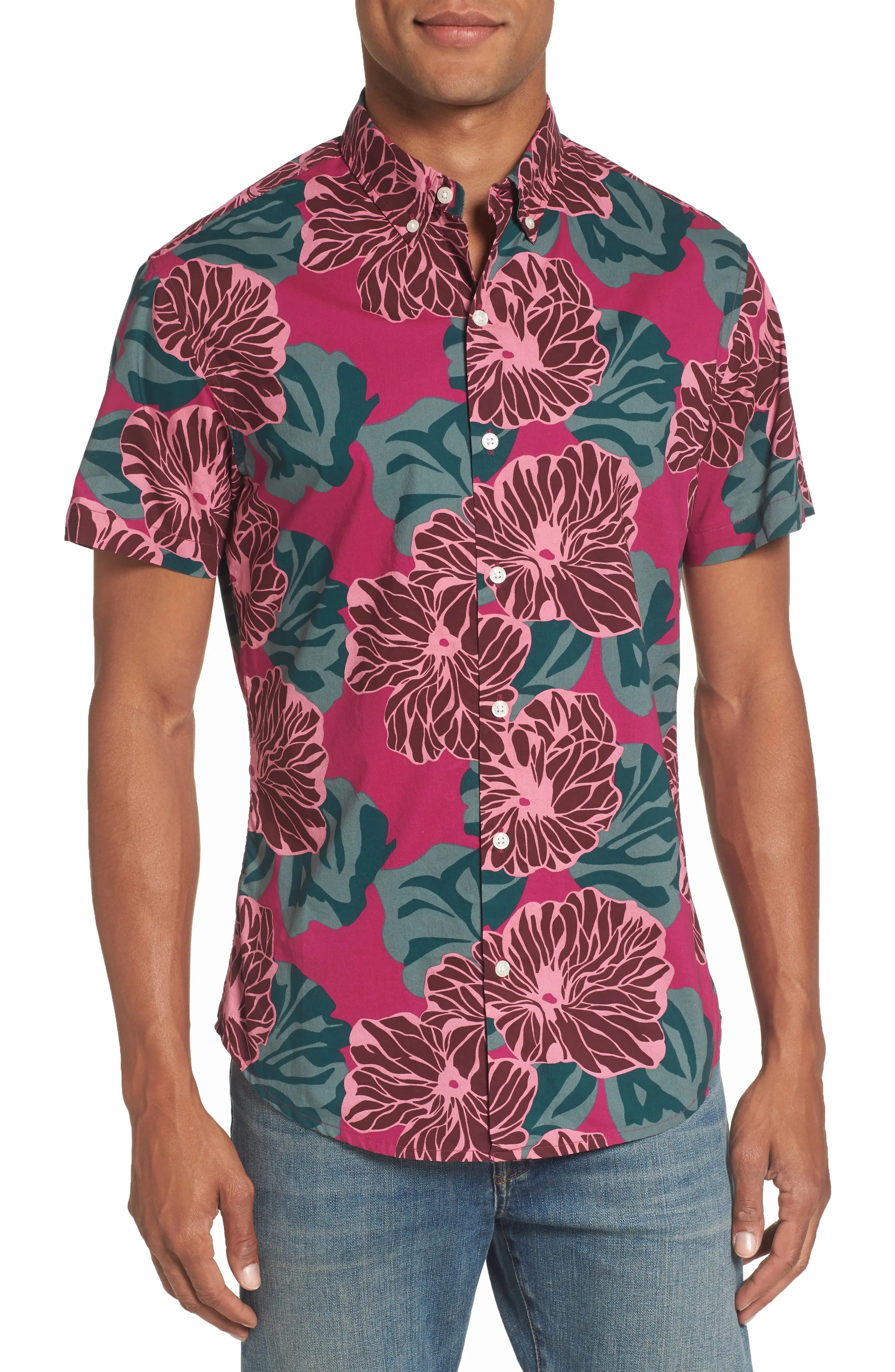 Riviera Slim Fit Short Sleeve Sport Shirt | Nordstrom