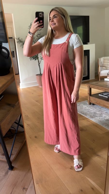 The cutest linen overalls! Come in lots of colors 
.
.
.
Amazon finds, casual outfit, summer outfit, travel outfit, 

#LTKStyleTip #LTKMidsize #LTKFindsUnder50