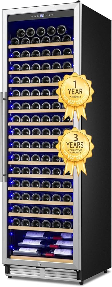 Upgraded 24 Inch Wine Cooler Refrigerator, 190 Bottles Wine Fridge with Professional Temperature ... | Amazon (US)