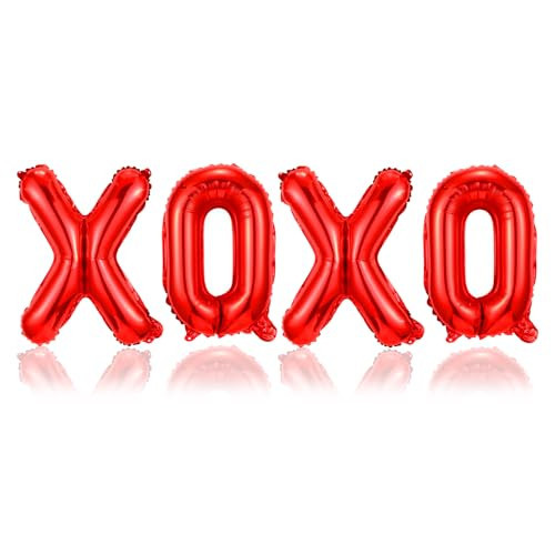 XOXO Valentine Balloons - Mylar Balloons, Photo Props, Galentines Day & Valentines Party Decorations | Amazon (US)