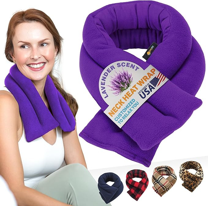 Amazon.com: SunnyBay Microwave Heating Pad, Microwavable Heated Neck and Shoulder Wrap with Laven... | Amazon (US)