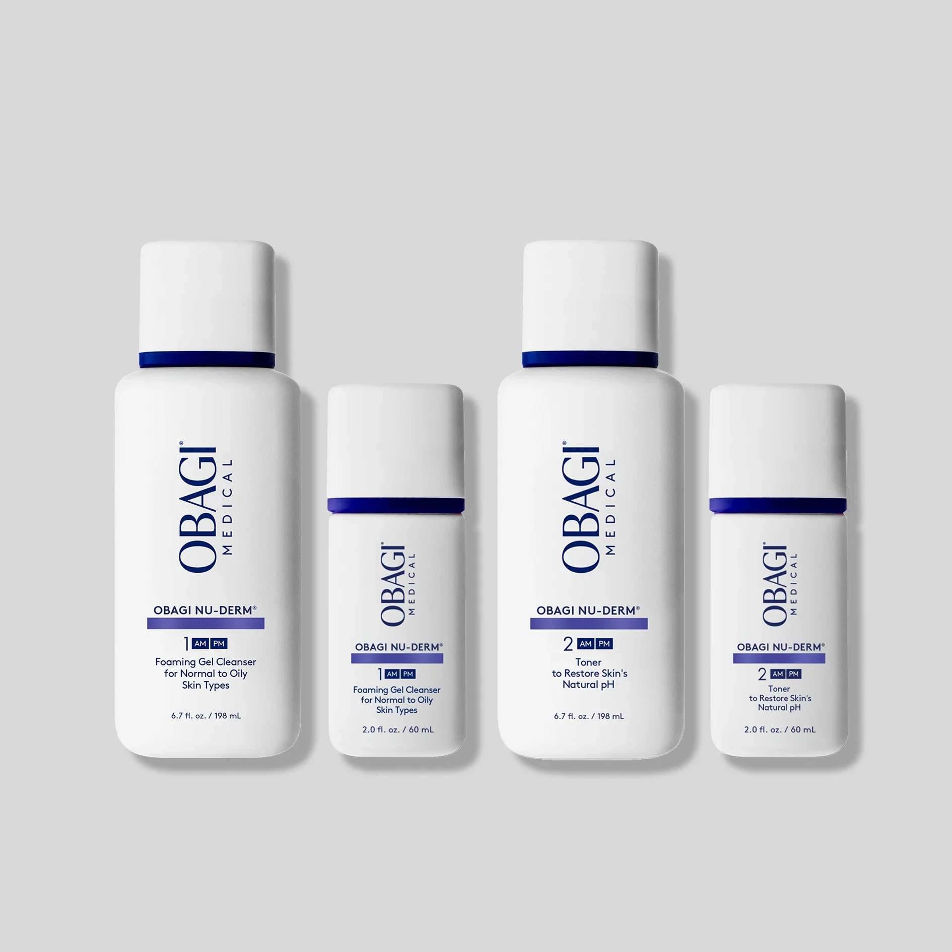 Nu-Derm Daily Double Set: Foaming Gel & Toner | Obagi Medical | Obagi