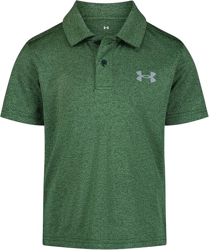Under Armour Boys' Short Sleeve Ua Match Polo Collared Shirt, Chest Logo, Soft & Comfortable, Gre... | Amazon (US)