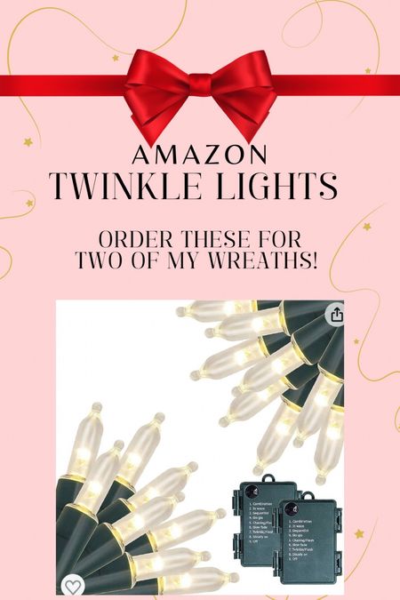 Since the ones from Walmart are sold out, I ordered these Amazon twinkle lights for my outdoor wreaths! Can’t wait to see them at night. 

#LTKhome #LTKSeasonal #LTKHoliday