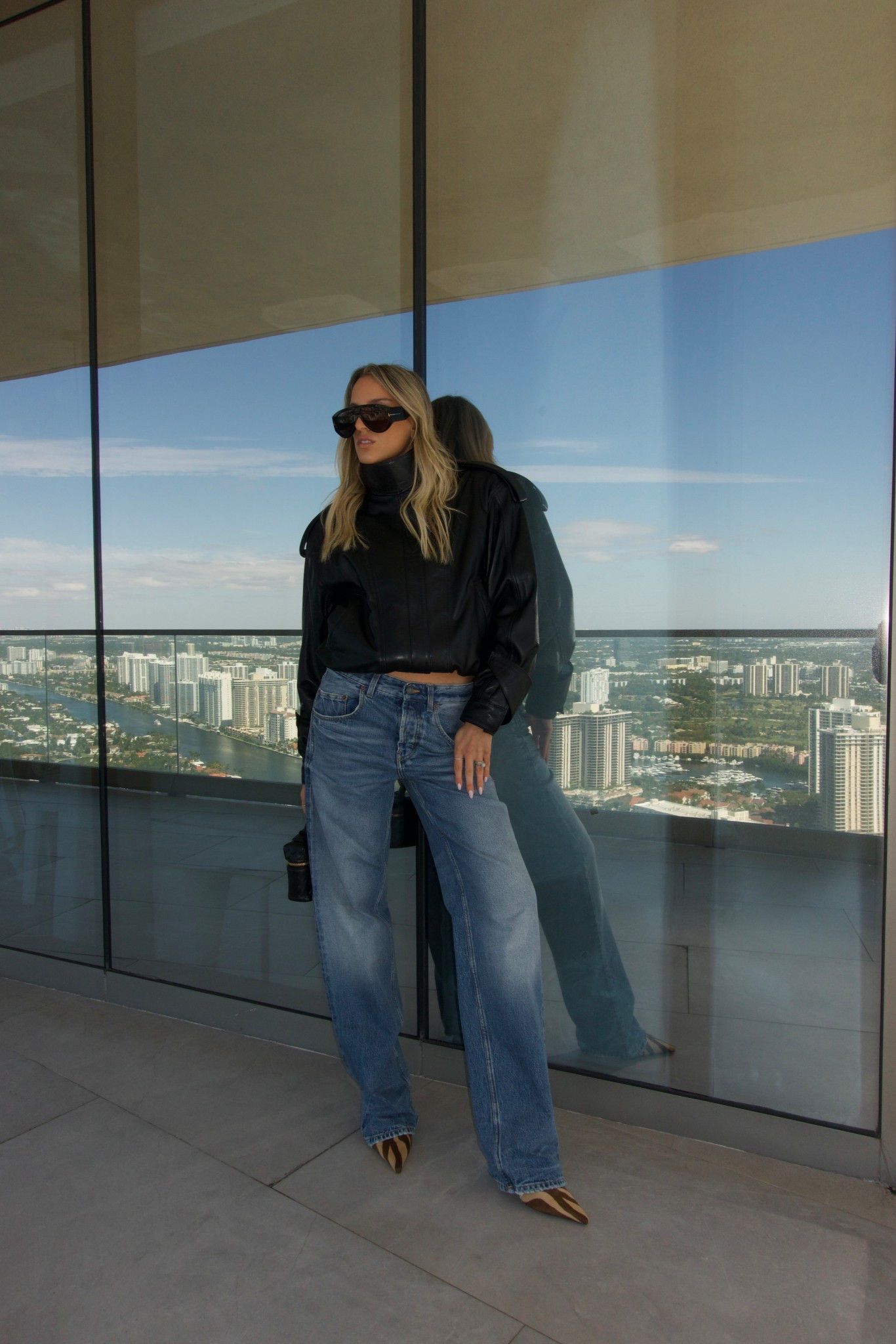 Obsessed with this cool-girl mix of vintage denim and statement accessories. The zebra slingbacks add the perfect pop against classic blues and sleek leather — effortless but elevated.

Jimmy Choo slingbacks, zebra print shoes, vintage jeans, straight leg denim, Ducie leather jacket, black leather jacket, classic denim outfit, statement heels, neutral outfit, elevated casual, everyday chic, street style, designer shoes, timeless wardrobe staples

#LTKootd #LTKdayinmylife #LTKgrwm