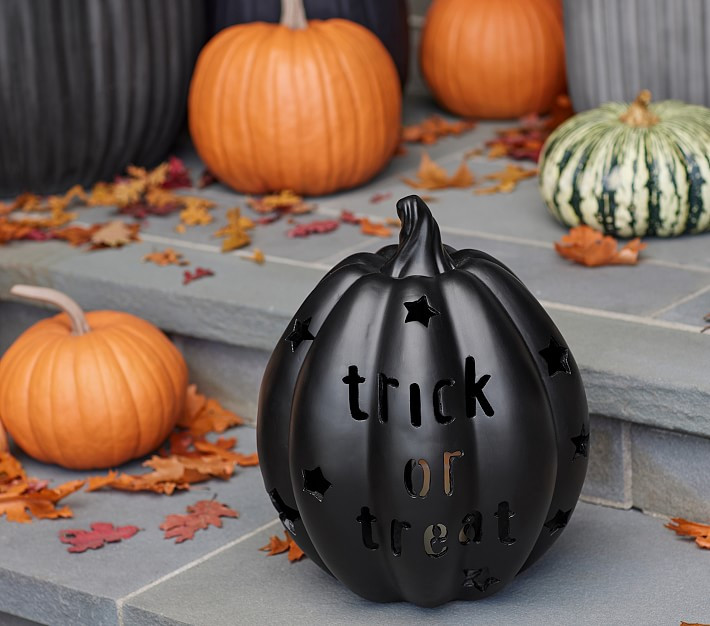 Trick-or-Treat Weatherproof Pumpkin Luminary | Pottery Barn Kids | Pottery Barn Kids