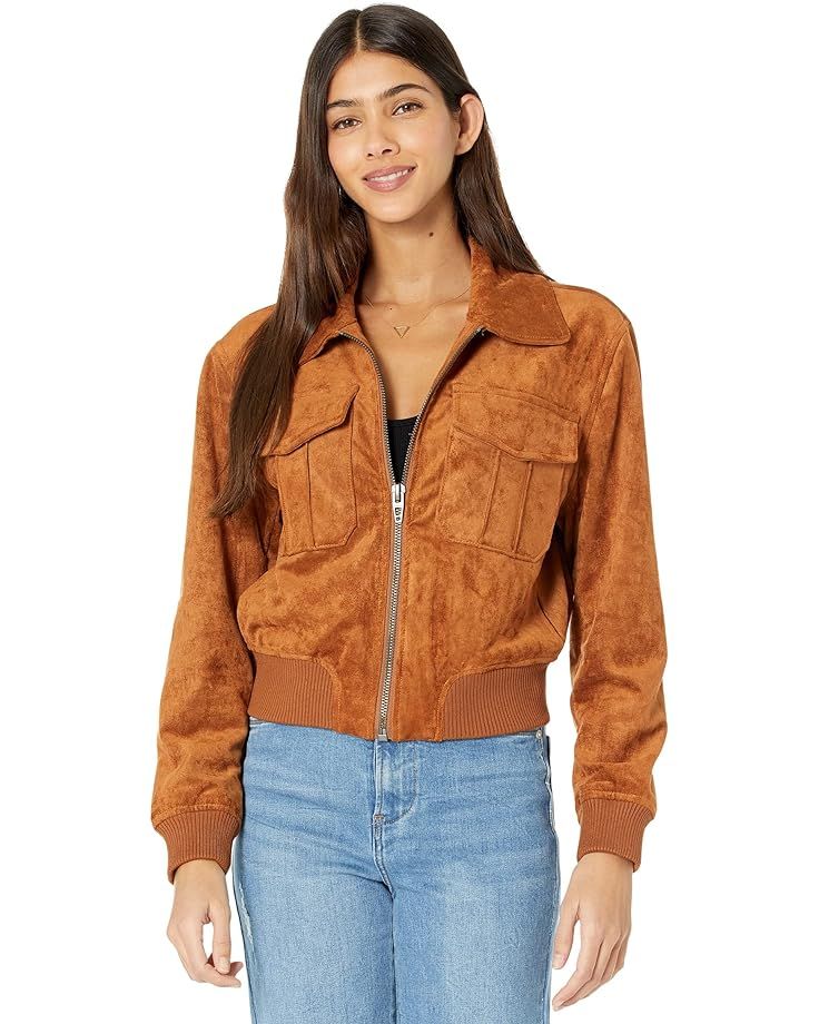Blank NYC Faux Suede Bomber Jacket in Take Flight | Zappos