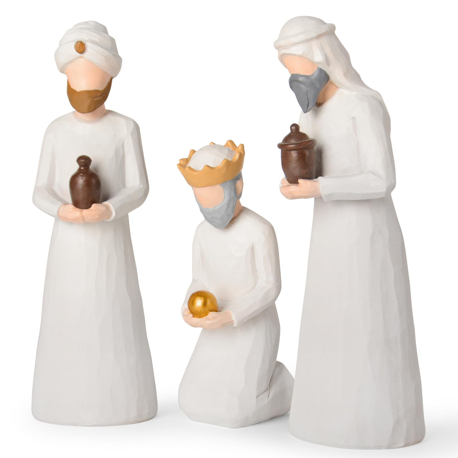 Nativity Set Three Wise Men - 8.7" Large Size Hand-Carved Resin Nativity Collection Figurines,3 P... | Amazon (US)