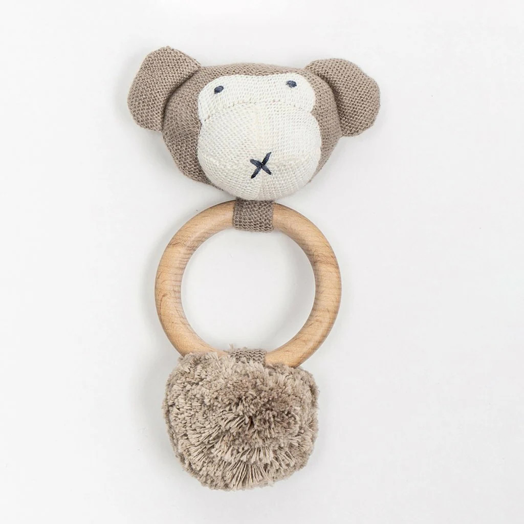 Organic Cotton Monkey Rattle | SpearmintLOVE