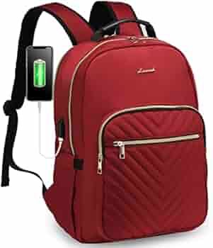 LOVEVOOK Laptop Backpack for Women,Laptop Bag for Women 15.6 inch,Waterproof Travel Backpack Purs... | Amazon (US)