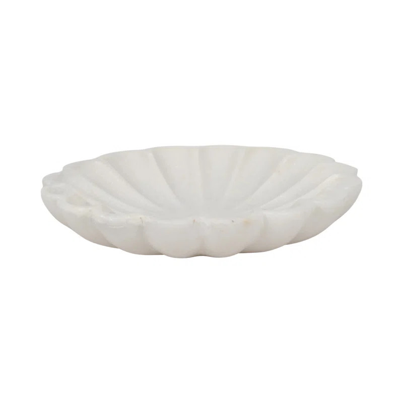 Joss & Main Swanmore 8" Marble Flower Tray, Tan, 2"H - 8" x 8" x 2" | Wayfair | Wayfair North America