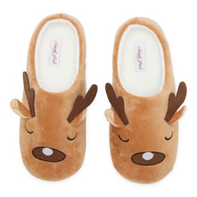 North Pole Trading Co. Unisex Adult Reindeer Slip-On Slippers | JCPenney