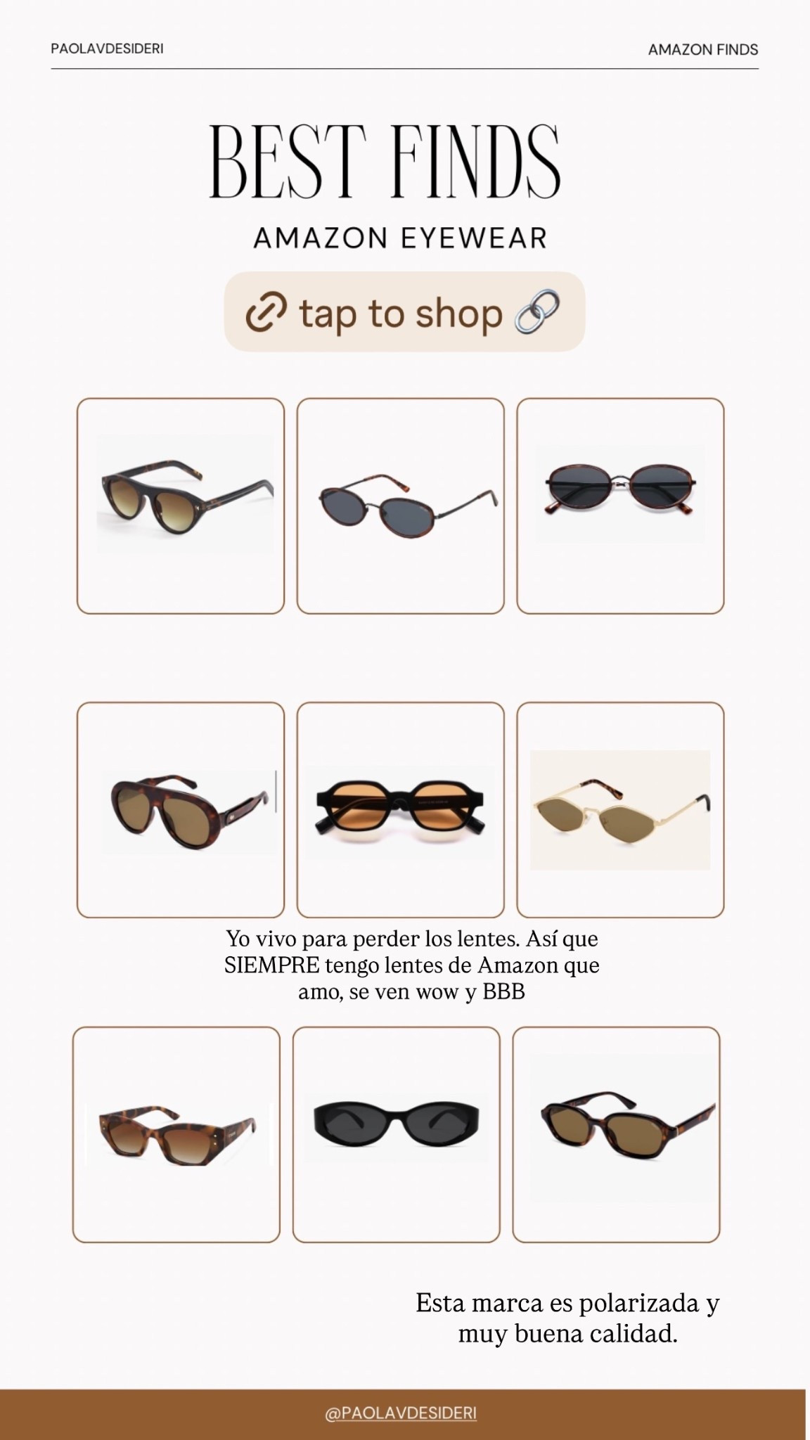 SIEMPRE tengo lentes de Amazon que amo, se ven wow y BBB Esta marca es polarizada y muy buena calidad.