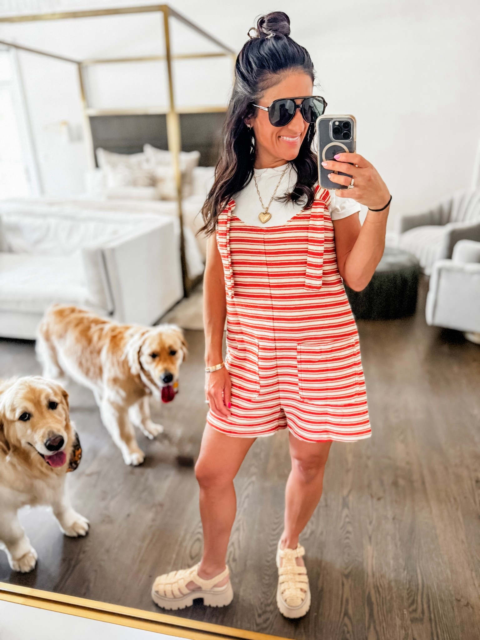 Easy breezy summer fit check featuring Amazon overalls + a pair of furry accessories! 🐾 

#LTKSummerEdit #LTKFindsUnder50 #LTKOver40