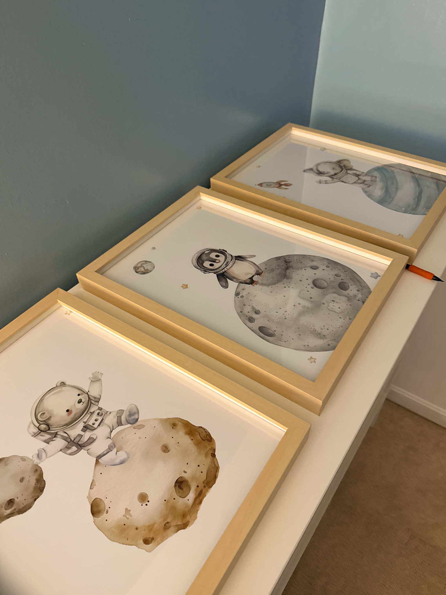 Framed prints for the nursery 💙 Ordered the nursery prints off Etsy and picked up the frames at IKEA.  Linking similar frames from Amazon  Nursery decor, space themed nursery, nursery, baby, baby boy 

#LTKBump #LTKHome