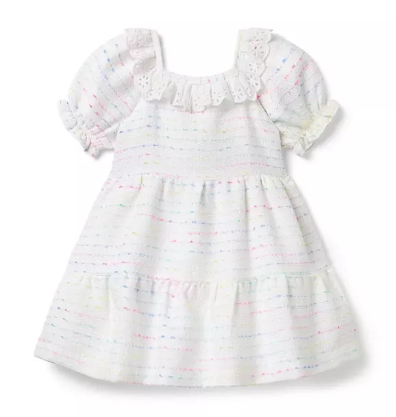 Tweed Eyelet Trim Dress | Janie and Jack