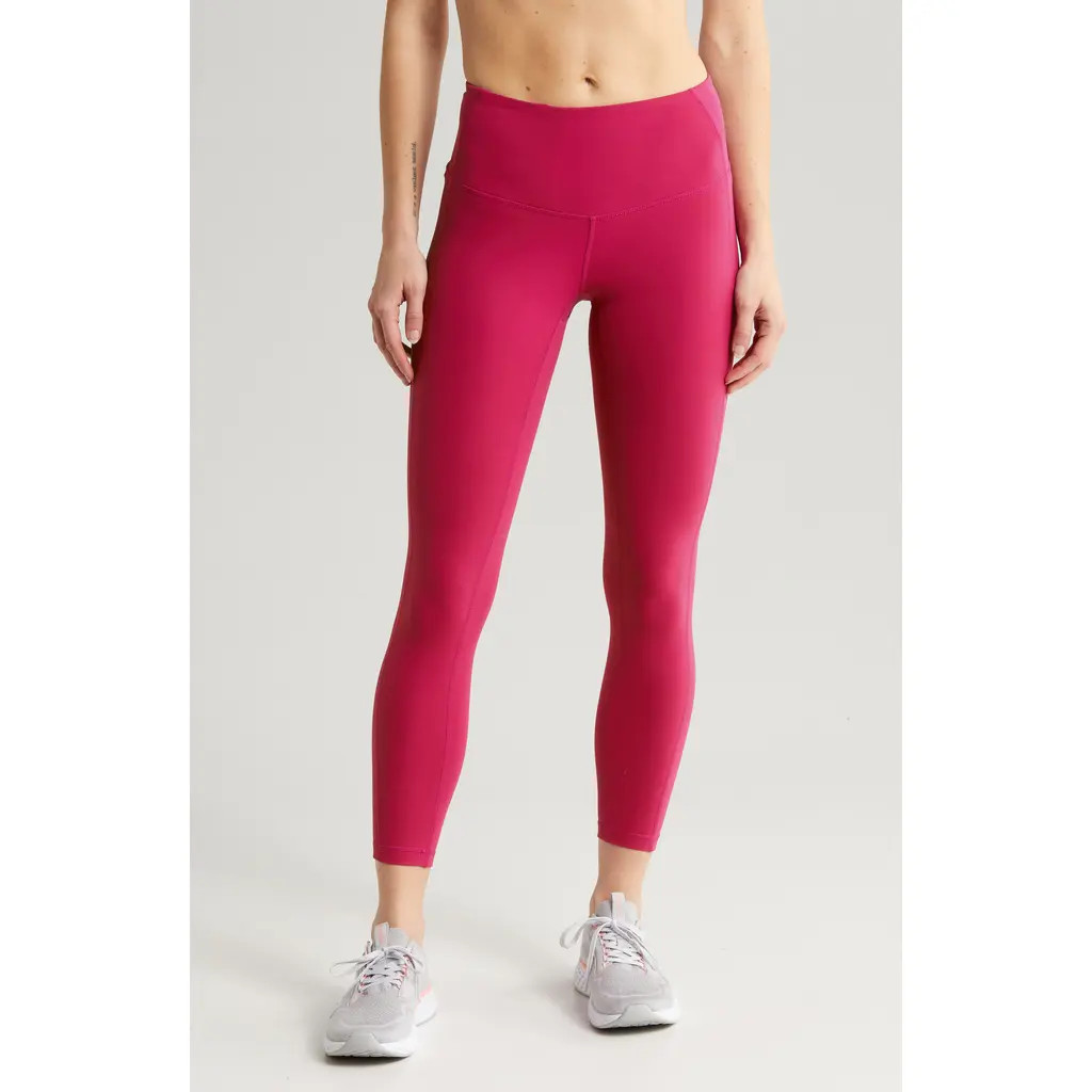 Z by Zella Perform High Waist 7/8 Leggings in Pink Cerise at Nordstrom Rack, Size X-Large | Nordstrom Rack